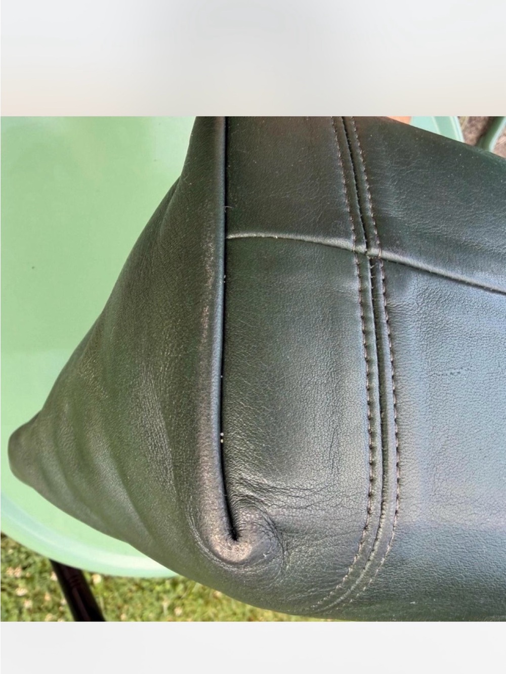 Coach Bottle Green Waverly Leather Tote with Gold Hardware - Picture 7 of 8